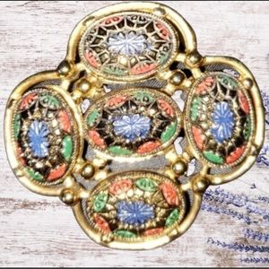 Vintage Sarah Coventry Lapel Pin Crystal Rhinestone Brooch